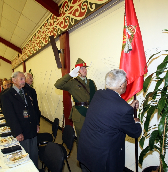 Marching in the banner