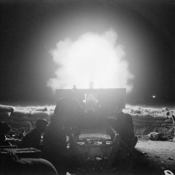 Kiwi Artillery Ablaze At Alamein