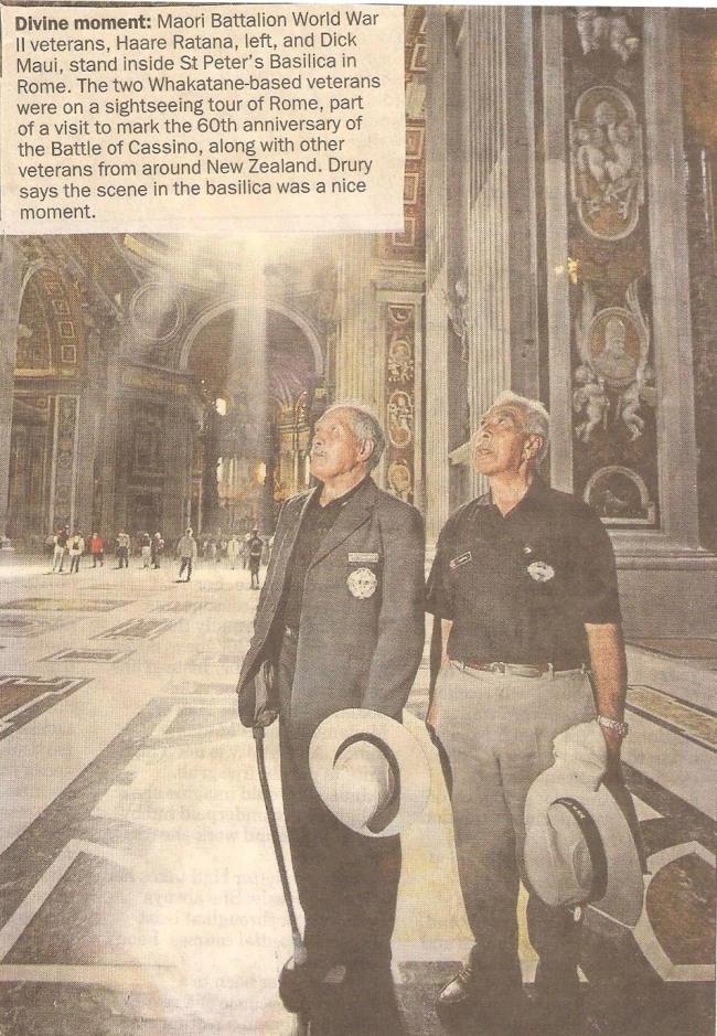 Veterans inside St Peters, Rome