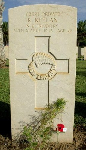 Rangiora Keelan's grave