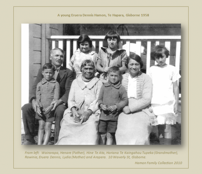 A young Eruera Dennis Hamon, Te Hapara 1928