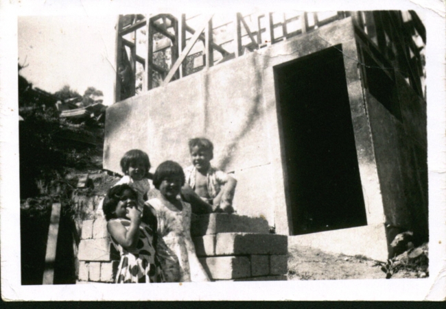 Building Uncle Frank's house at Te Haumi, Paihia