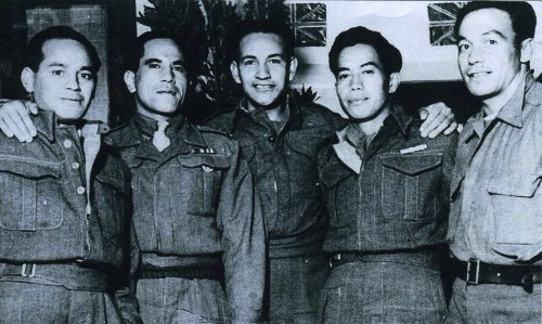 B Company soldiers at a dance hall in Florence, 1945