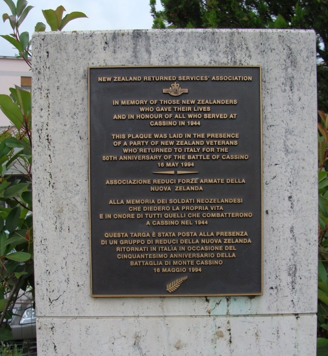 Railway Station  Memorial Plaque At Cassino
