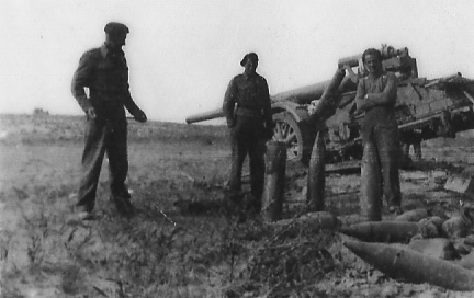 Artillery gun in Desert