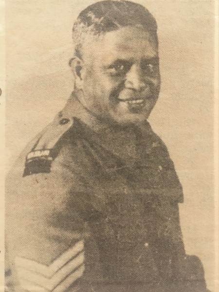 Head and shoulders portrait of a solider.
