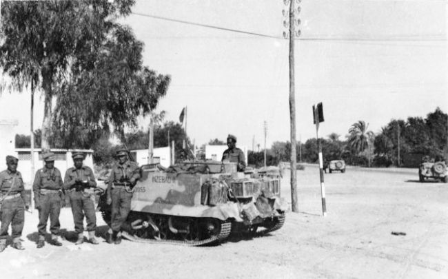 Officers Line Up After Welcome Tripoli Arrival..