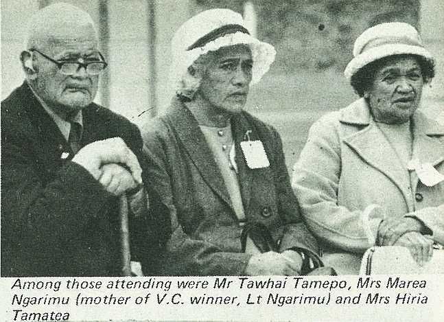 Mr Tawhai Tamepo, Mrs Marea Ngarimu and Mrs Hiria Tamatea