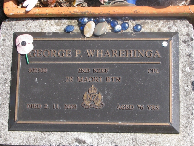 Corporal George P WHAREHINGA 802300