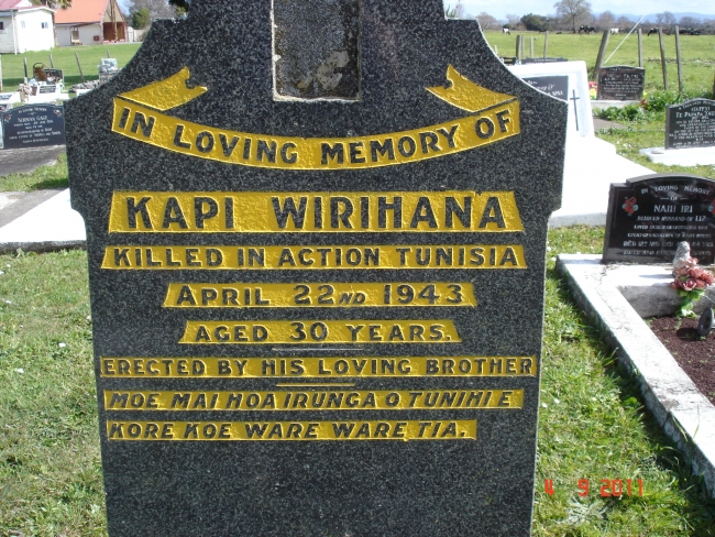 Kapi Wirihana Kohatu maumahara, Ngahutoitoi Paeroa