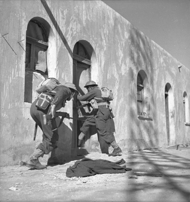 Maori Soldiers Clearing Italian Barracks On Western Desert Coast..