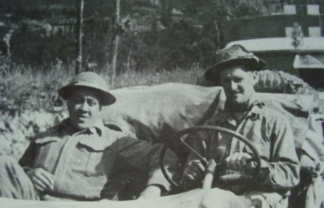 Padre Wi Hauata and Norman Perry at Cassino 44.