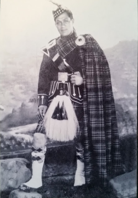 Thomas Ruka dressed as a Scotsman