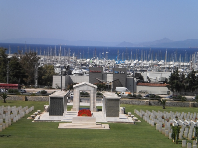 Athens War Memorial Wall in Athens War Cemetary