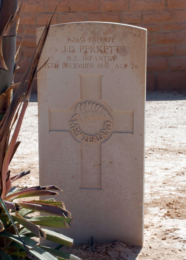 John Perrett's grave