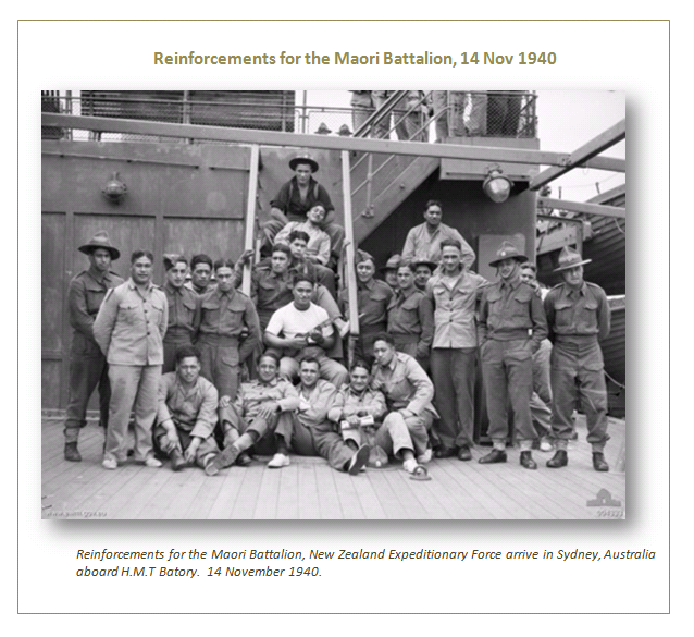 Reinforcements for the Māori Battalion 14 Nov 1940