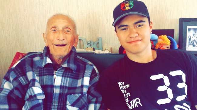 Archie with his great grandson