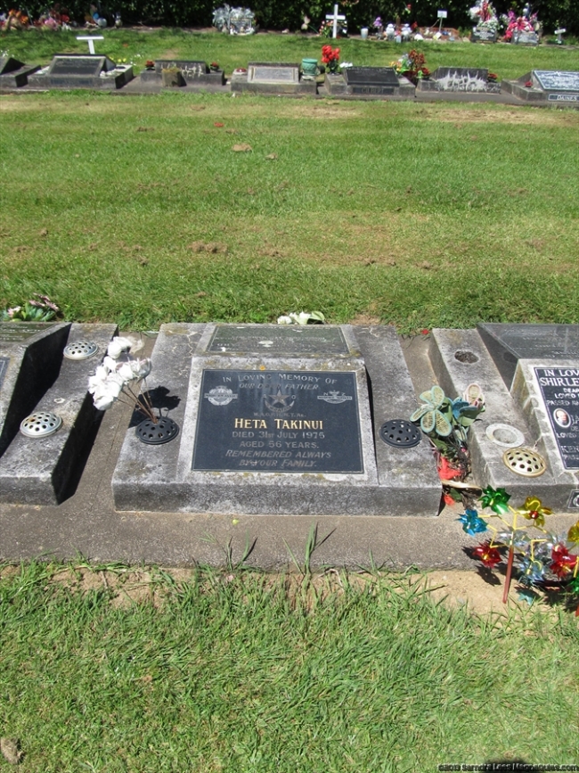 Heta TAKINUI grave - wide shot