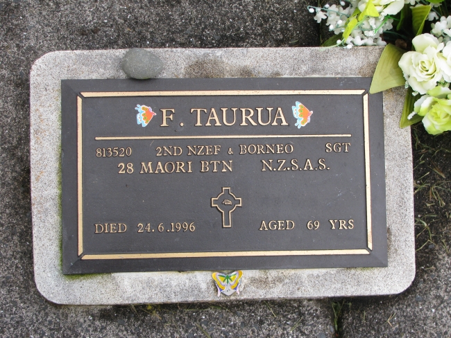 Sergeant Frank TAURUA 813520