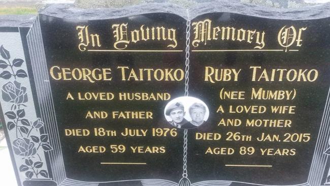 George Taitoko's grave