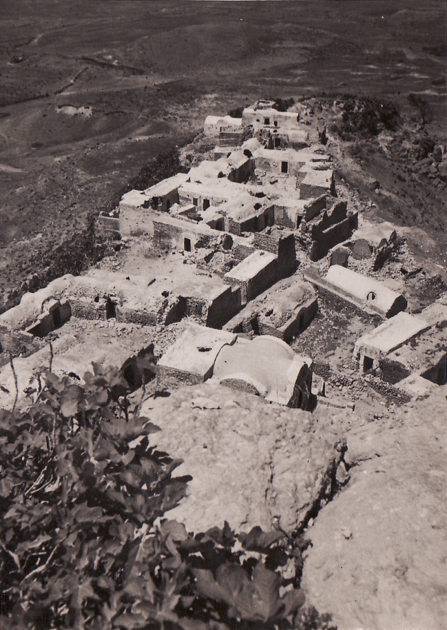 View from the pinnacle at Takrouna, Tunisia  taken by Maj Wi Patene Anaru 1943
