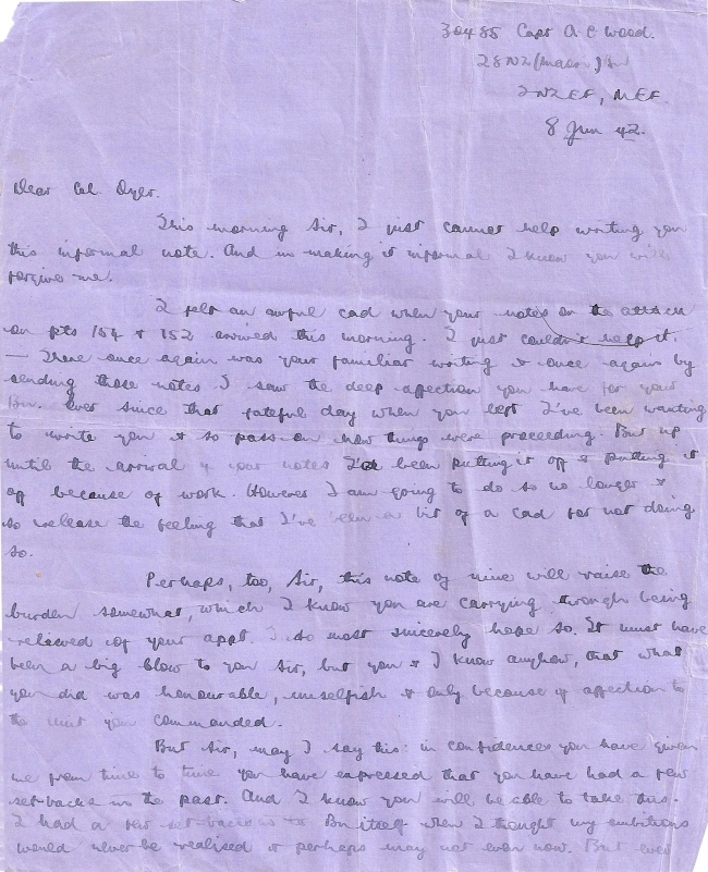 Ace Wood letter, 8 June 1942