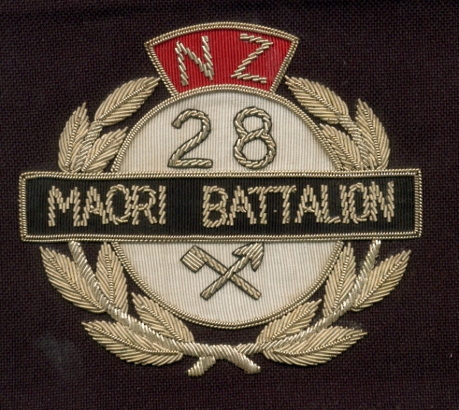 Maori Battalion association bullion blazer badge