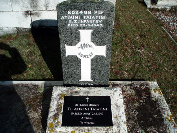 Atikini Taiatini's grave