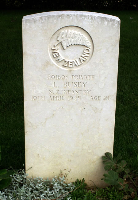 Leopold Busby's grave
