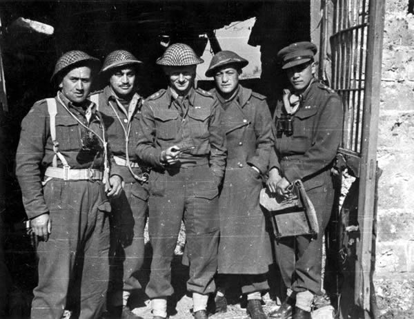 Māori Battalion officers at Cassino