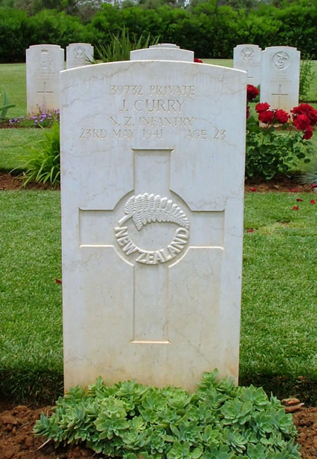 John Curry's grave