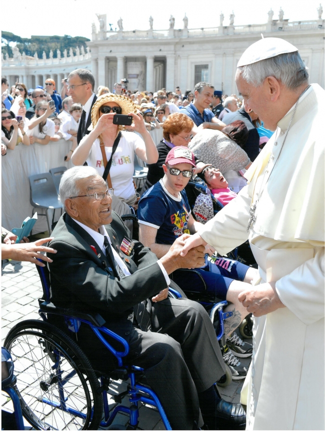 Nolan Raihania and Pope Francis
