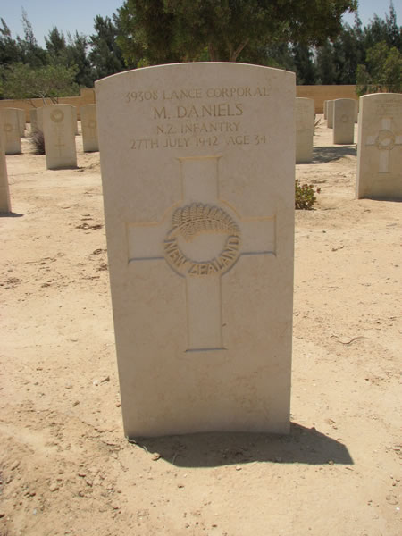 Moses Daniels' grave