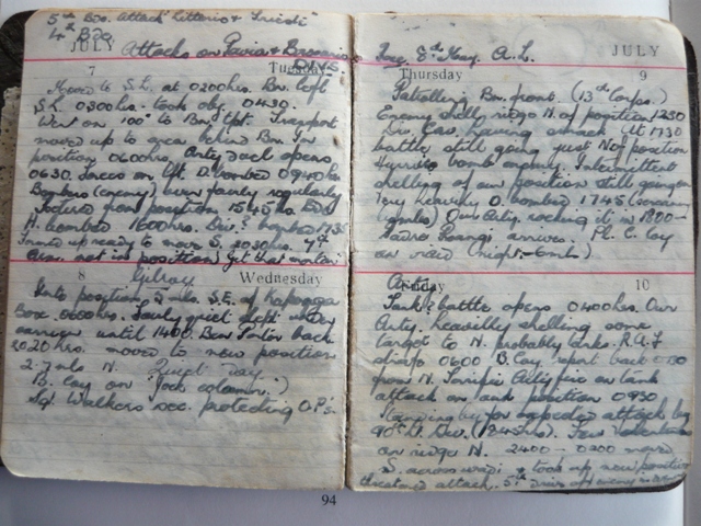E V Hayward personal diary 1942