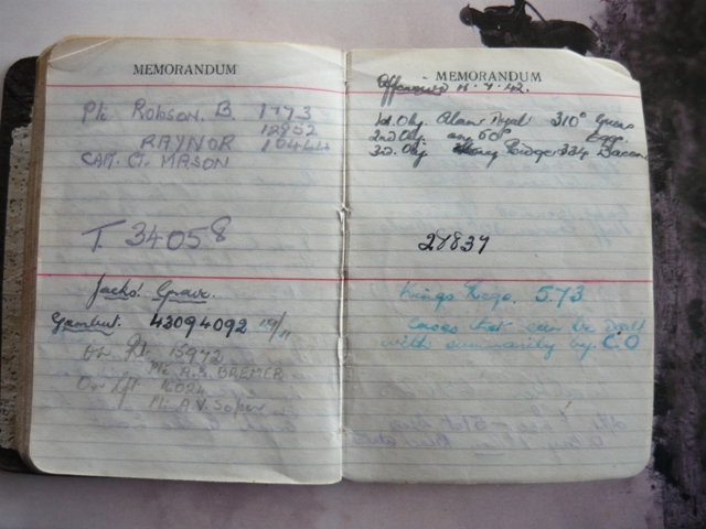 E V Hayward personal diary 1942