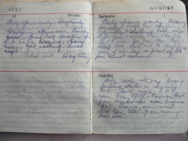 E V Hayward personal diary 1942