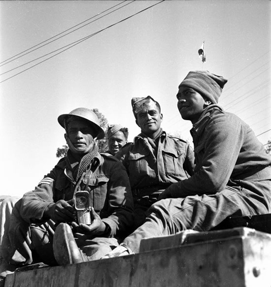 Māori soldiers on a truck in Tripoli