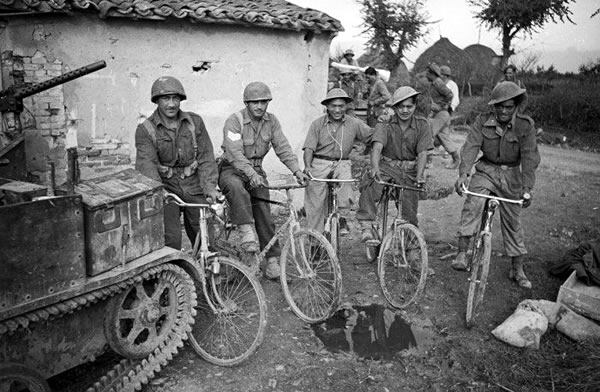 Battalion soldiers in Gambettola, Italy