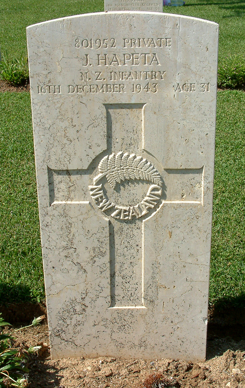 John Hapeta's grave