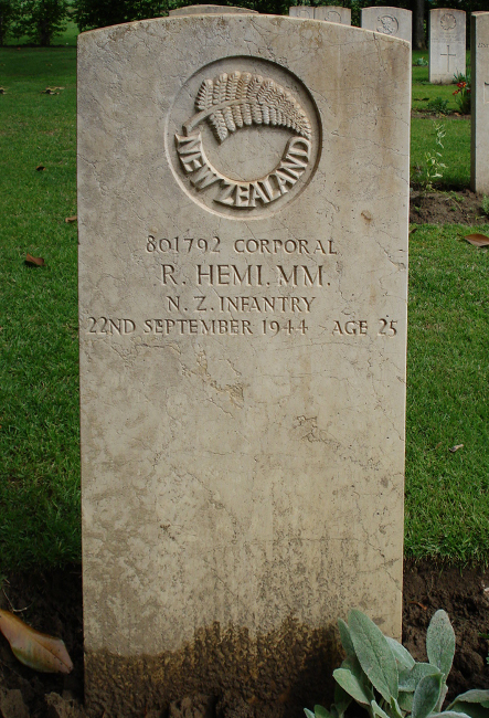 Rawiri Hemi's grave