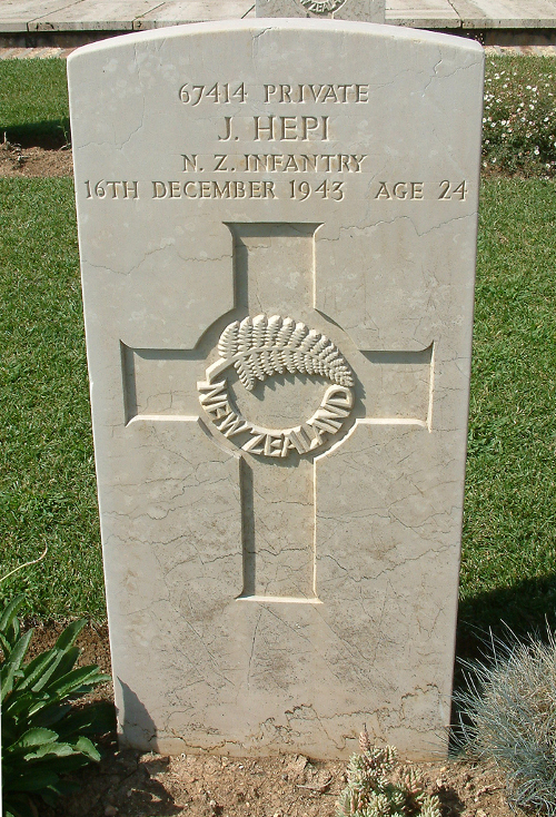 Joseph Hepi's grave