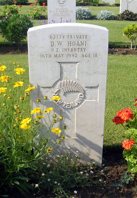 David Walter Hoani's grave