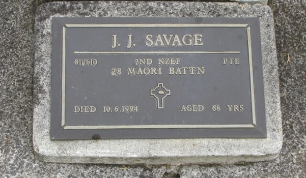 Private J J [Jack] SAVAGE 810610
