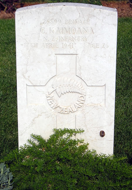 Charlie Kaimoana's grave
