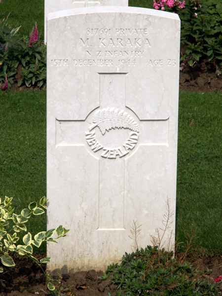 Mickey Karaka's grave