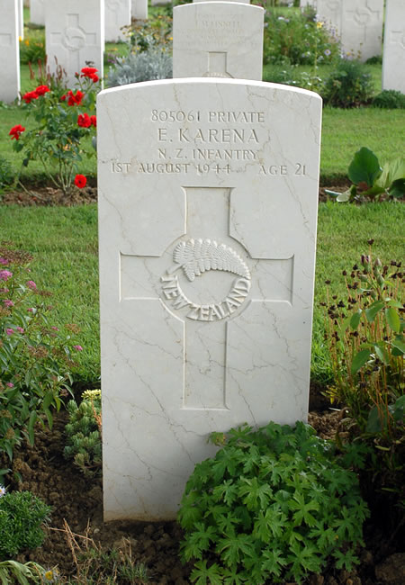 Ernest Karena's grave