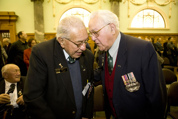 Matt Love and Henry Norton at the website launch in Parliament