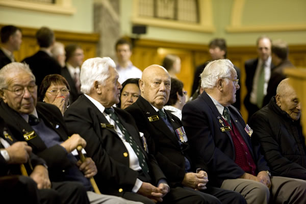 Battalion veterans at the website launch in Parliament