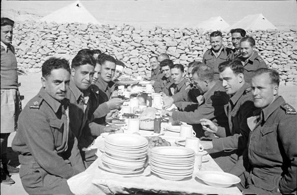Officers at Maadi Camp, Christmas 1943