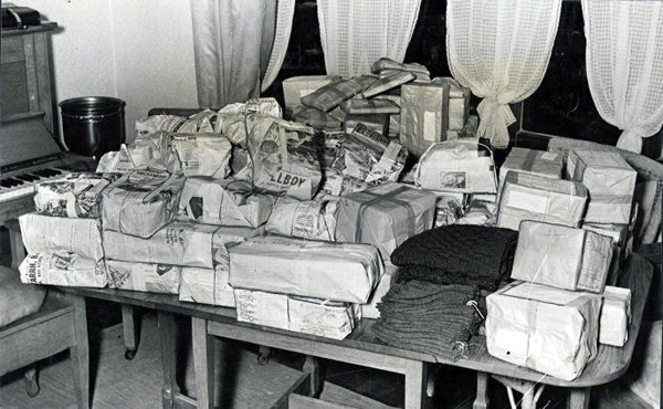 Parcels ready to be sent overseas